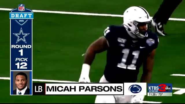 Cowboys select Micah Parsons 12th overall in the 2021 NFL Draft